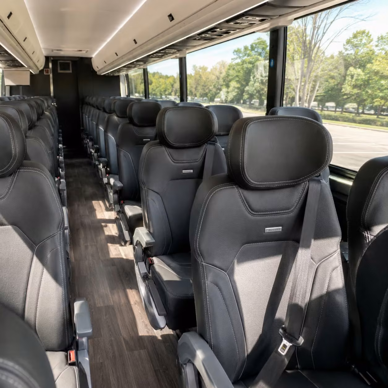 bellevue charter bus rental inside